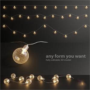 Editable garland lights set 5